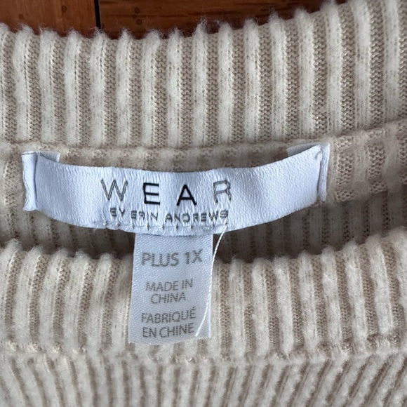 Wear by Erin Andrews Cowboys Beige Ribbed Sweater - Picture 3 of 5
